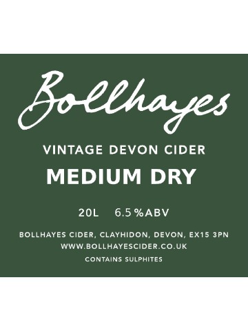 Bollhayes - Vintage Devon Cider - Medium Dry