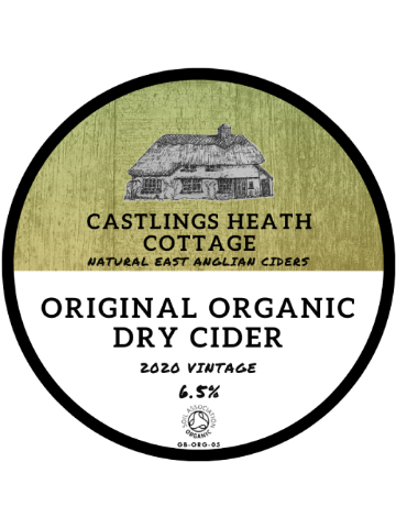 Castlings Heath Cottage - Original Organic Dry Cider 2020 Vintage