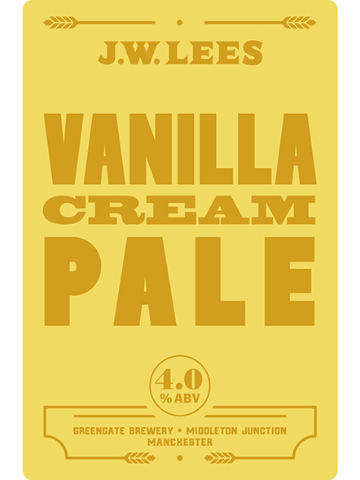 JW Lees - Vanilla Cream Pale