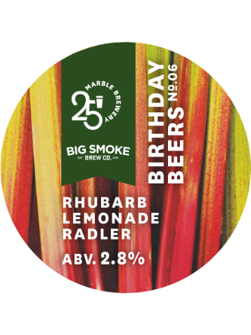 Marble - Birthday Beers No 6 - Rhubarb Lemonade Radler